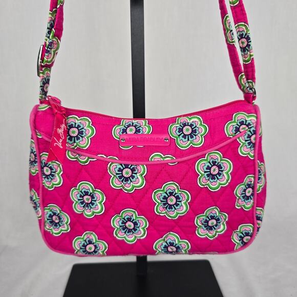 Vera Bradley Pink Swirl Floral Crossbody Bag Little Hipster - Picture 16 of 16